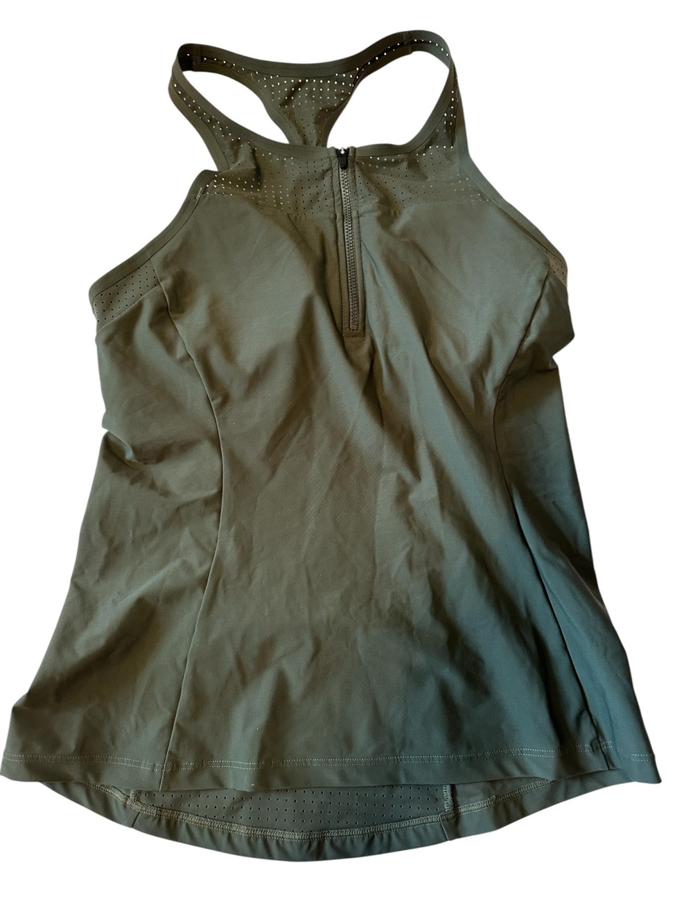Athleta Olive Green Active Tankini 2 Piece. Top Small Bottoms Medium - Picture 2 of 10
